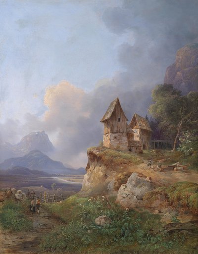 Wide Landscape in the Salzkammergut by Wilhelm Steinfeld